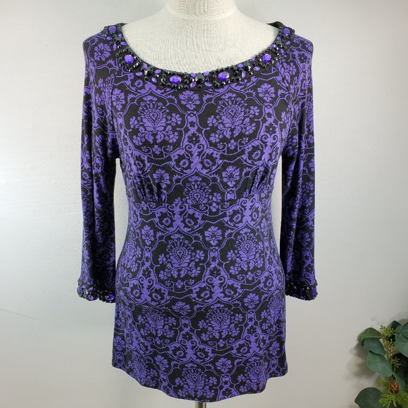 INC International Concepts Women's Sleeveless Scoop Neck Top Brown Size Medium